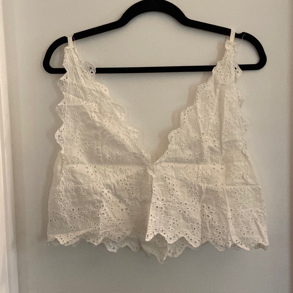 Eyelet crop top